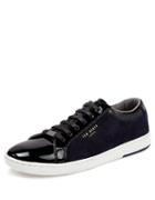 Ted Baker London Yocob Patent And Suede Low Top Sneakers