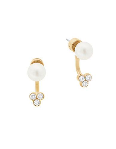 Michael Kors Faux Pearl And Stone-accented Front-back Earrings