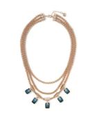 Vince Camuto Bioluminescence Fashion Crystal Three-row Necklace