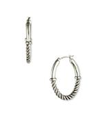 Anne Klein Textural Cable Hoop Earrings- 1in