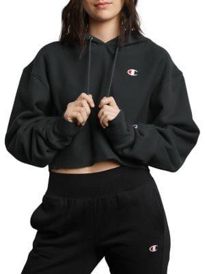 Champion Reverse Weave Cut-off Cropped Hoodie