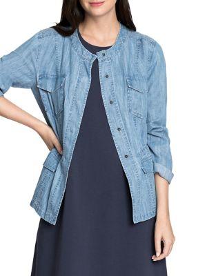 Nic+zoe Long-sleeve Denim Passenger Jacket