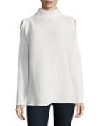 French Connection Rib Knit Long-sleeve Cotton Top