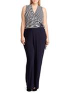 Lauren Ralph Lauren Plus Plus Striped Jersey Jumpsuit