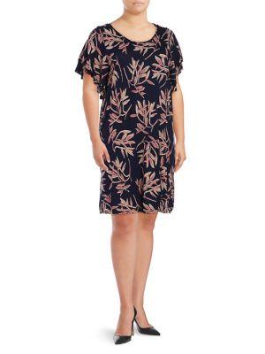Lucky Brand Plus Printed Shift Dress