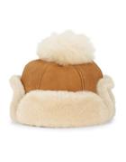 Ugg Dyed Shearling-trimmed Leather Hat