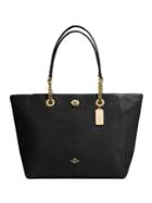 Coach Polished Pebble Leather Chain Tote