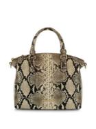 Brahmin Caviar Felix Snakeskin-print Duxbury Satchel