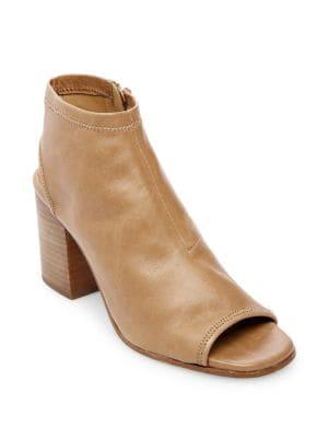 Steven By Steve Madden Stesha Leather Peep-toe Booties