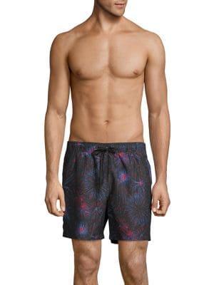 Calvin Klein Printed Fireworks Euro Volley Swim Shorts