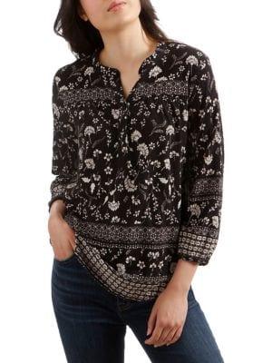 Lucky Brand Floral-print Cotton Top