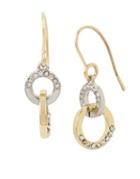 Kenneth Cole New York Trinity Rings Crystal Two-tone Drop Earrings