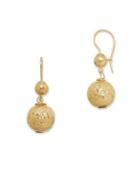Lord & Taylor Ball Crystal And 14k Yellow Gold Drop Earrings