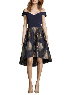 Xscape Off-the-shoulder Fit-&-flare Dress