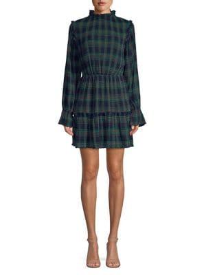 The Fifth Label Tartan Ruffle-trimmed Dress