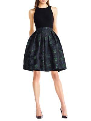 Aidan By Aidan Mattox Sleeveless Jacquard Mini Dress