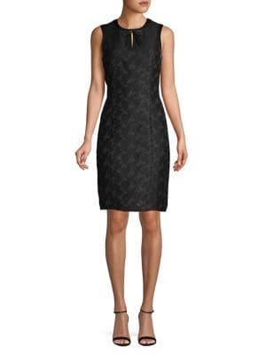 Karl Lagerfeld Paris Lace Jacquard Sheath Dress