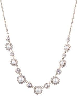 Marchesa Faux Pearl And Crystal Necklace