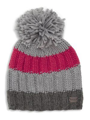 Rella Pom-pom Colorblock Beanie
