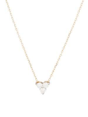 Adina Reyter 14k Yellow Gold & 0.09 Tcw White Diamond Cluster Necklace