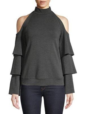Bailey 44 Cold-shoulder Long-sleeve Top