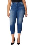 Rebel Wilson X Angels Plus The Icon Crop High-rise Cropped Skinny Jeans