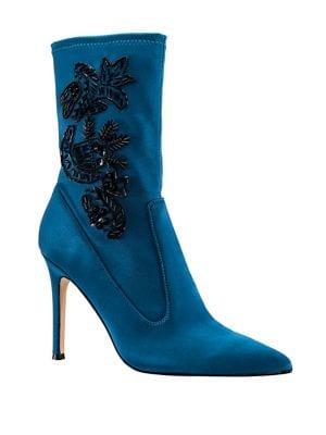 Nina Dorella Embellished Stretch Booties