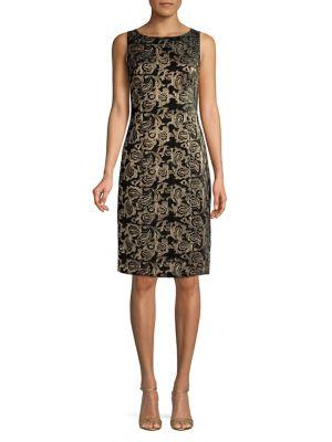 Adrianna Papell Paisley-print Sheath Dress
