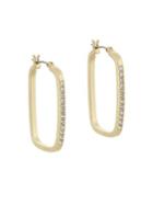 Laundry By Shelli Segal Square Pave Crystal Hoop Earrings
