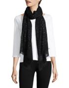 Lord & Taylor Sheer Accented Scarf
