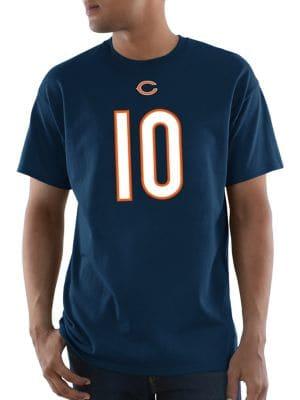 Majestic Mitch Trubisky Chicago Bears Nfl Cotton Tee