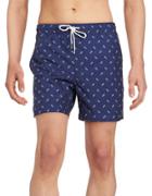 Black Brown Pineapple-print Swim Shorts