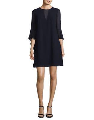 Vince Camuto Illusion V-neck Bell Sleeves Mini Dress