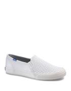 Keds Double Decker Retro Court Perforated Leather Slip-on Sneakers