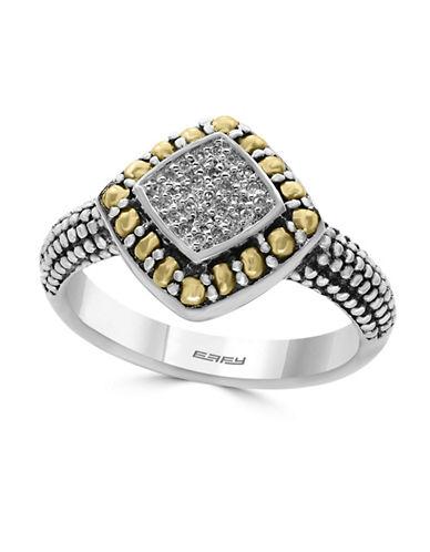 Effy Diamond And 18k Yellow Gold-plated Sterling Silver Ring
