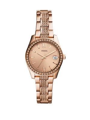 Fossil Scarlette Stainless Steel Bracelet Three-hand Watch