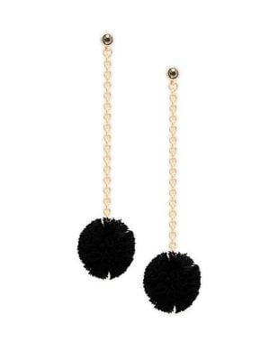 Design Lab Linear Pom-pom Earrings