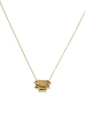 Sole Society Goldtone Ribbon Pendant Necklace