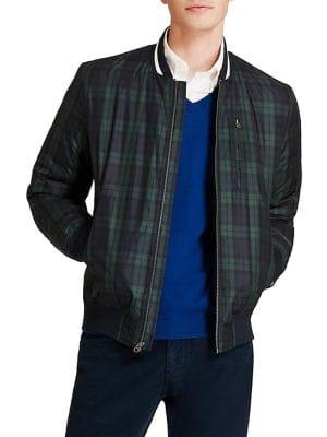 Brooks Brothers Red Fleece Blackwatch Bomber Jacket