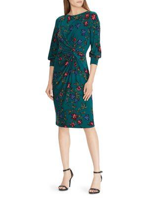 Lauren Ralph Lauren Petite Petite Knotted Jersey Knee-length Dress