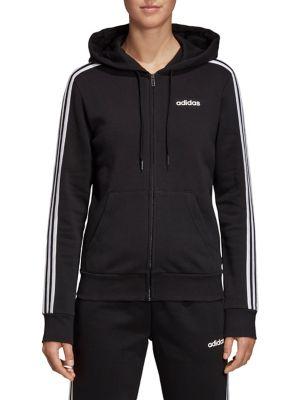 Adidas Full-zip Cotton-blend Fleece Hoodies
