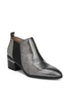 Franco Sarto Arden Snake-embossed Leather Booties