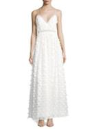 Nicole Miller New York 3d Floral Gown