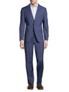 Black Brown Windowpane Two Piece Suit