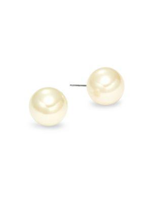 Miriam Haskell Basic Pearls 12mm Pearl Stud Earrings