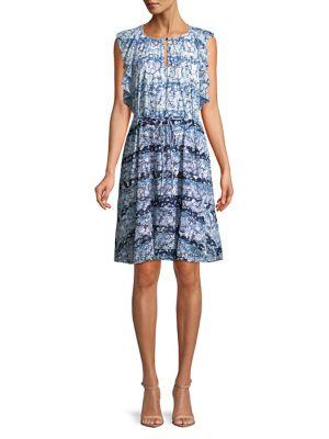 Ellen Tracy Ruffle Shift Dress