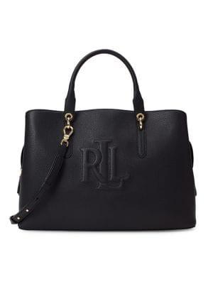 Lauren Ralph Lauren Large Pebbled Leather Hayward Satchel