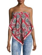 Free People Paisley Handkerchief Cropped Top