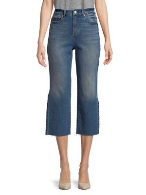 Habitual Relaxed-fit Cropped Frayed Jeans