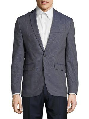Lord Taylor Slim-fit Pindot Cotton Blazer